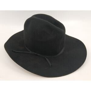 MHT Westerns Master Hatters Of Texas Black Wool Cowboy Hat Mens One Size Black